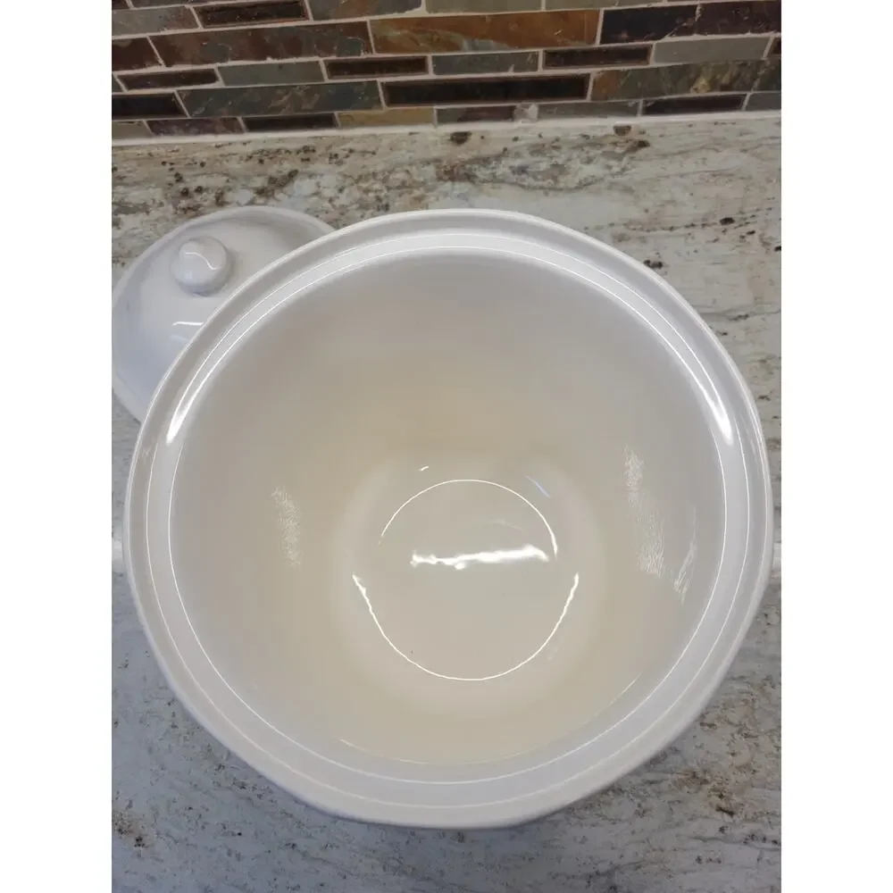 Vintage Heritage White Pfaltzgraff Extra Large Canister & Lid
